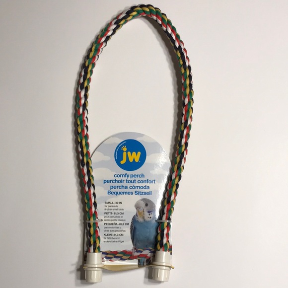 JW Pet Comfy Perch For Birds Flexible Multi-color Rope Small - 32” Length